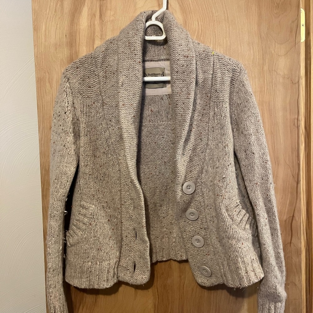 Ruff Hewn Lambs Wool Button Up Cardigan Sweater